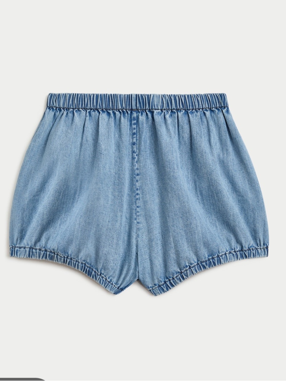 Suzie Kondi Hera Bloomer Short Denim Blue Elastic Waist 100% Cotton M